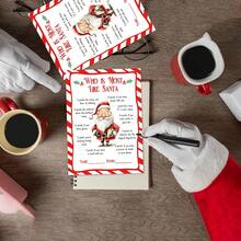 圣诞节谁最像圣诞老人游戏卡，圣诞派对游戏，节日庆祝游戏，圣诞节琐事卡 - 彩色 - 查看 6