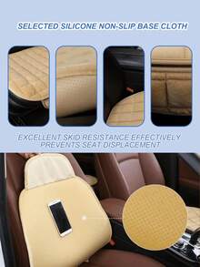 3-1pc Universal Car Seat Cushion With Polyester Fiber, Sponge Filler, Soft & Breathable, Anti-Slip, Lightweight & Portable, All-Season Protection For Vehicle Seats - Hand Washable,Interior Accessory