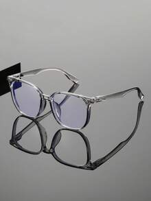 1 pieza Gafas de moda clásica para hombres, de material PC, con lentes de alta definición, ligeras, que favorecen el rostro, minimalistas y elegantes, adecuadas para uso diario, oficina, computadora, escuela, maestros, estudiantes, unisex