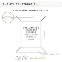 MCS Floating Frame With Canvas Included Art Frames For Canvas Paintings With Adhesive Fasteners And Hanging Hardware Black 8 X 10 Inch