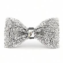 Fashionable Men's Rhinestone Multi-Color Bow Tie, Groom Wedding Ceremony Photo Shoot Party Stage Accessory Shiny Bowtie