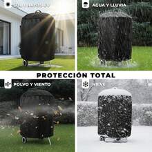 Funda Premium para Asador Redondo 76x71 cm – Impermeable, Resistente al Sol, Lluvia y Viento, Protección Exterior con Diseño Elegante, Alta Durabilidad - Negro - Ver 6