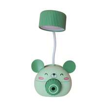 1pz Lindo Mini Lámpara De Escritorio Giratoria 360°,Luz Led Recargable con Sacapuntas - luz blanca - Ver 12