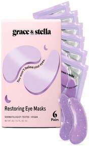 Grace &Amp; Stella Retinol Under Eye Patches For Puffy Eyes And Dark Circles - Restoring Gel Under Eye Masks With Hyaluronic Acid - Vegan Cruelty-Free Skincare, Birthday Gifts For Women (Purple, 24 Pairs) - ColorH - 查看 1
