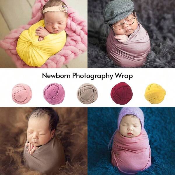 1pc 40*170cm Stretch Baby Photography Props Blanket Wraps Organic Cotton Wrap Soft Infant Newborn Photo Wraps Cloth Accessories