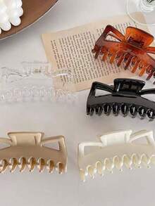 1pc Plastic Hair Clip For Updo Clips - Stylish And Simple Hair Accessory For Girls With High Ponytail Winter Claw Clips Bowknot Hair Claws Elegant Hair Clutch