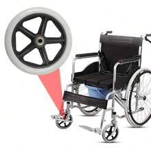 Heavy Duty Wheelchair Replacement Front Wheel Solid Tire Wheel 2PCS  UK - White - View 7