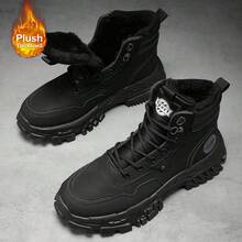 Boots Men's Shoes Autumn And Winter 2025 New High Help Work Shoes Anti-Slip Wear Thick Soled Casual Shoes Fashion Men With All Fashion Snow Shoes