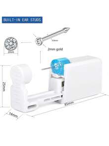 44 Pcs Multi-Style 20G Nose Ring Stud Earrings Surgical Steel Nose Stud Inlaid With Shiny Opal CZ Flower Nose Piercing Jewelry Women's Nose Ring Straight Bend L-Shaped Nose Ring, 6.5mm A Variety Of Nostril Kits Contain Moon, Stars, Butterflies, Crosses, Snakes, And Other Element Shapes, A Variety Of Styles, Free To Match Nostril Jewelry Disposable Sterile Nose Piercing Tool Kit With Stainless Steel CZ Nose Stud - 銀色 - 查看 4