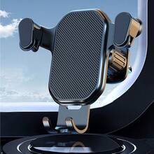 1pc Car Phone Mount Holder Gravity Air Vent Clip Stable Secure Dashboard Windshield Smartphone Stand Universal Compatible Vehicle Navigation Hands- Driving Accessory For Travel Road Trip - Multicolor - View 3