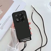 Funda Carcasa para Xiaomi Redmi Note 14 Pro 5G con Cuerda Colgante, Collar con Cordon para Colgar, Antigolpes con Correa, Alta Calidad, Color Negro Rojo Morado - Morado - Ver 7