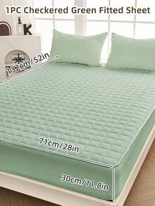 1pc Fitted Sheet, Bedding, Bed Sheet, Waterproof  Fitted Sheet, Skin-Friendly Mattress Cover, Soft And Comfortable Bedding For Bedroom, Room Decor, Halloween Decor, Christmas Decoration, 11.8 Inch Deep Pocket Cooling Breathable Quilted Fitted Sheet For All Seasons, For Single, Twin, Full, Queen And King Size, Solid Color Mattress Protective Cover, Dustproof, Comfortable And Machine Washable - 彩色 - 查看 168