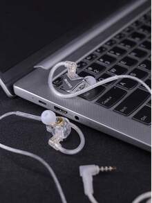 C C A CCA CRA PRO 升级版有线入耳式耳机，超薄振膜动圈驱动单元 IEM，清晰通话 HiFi，有线耳塞，带可拆卸免费线缆（黑色） - 黑色 - 查看 3