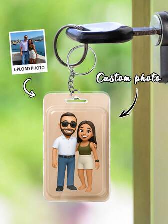 1pc Customized 3D Visual Photo Keychain-13styles,Personalized Memorial Keepsake, Cherished Photo Based Character Keychain, Gift For Loved Ones, Unique Sympathy Gift,Multi-Functional, ,Ornamental,Reusable,Exquisite,Stylish,High-Quality,Colorful,Modern,Custom,Personalized,Unique