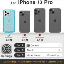 适用于 iPhone 16/15/14/13/12/11 系列透明手机壳，兼容 MagSafe，三层磁性充电盒，iPhone 16 Pro Max 重型防震防摔手机壳，适用于圣诞节、生日、新年礼物、冬季、送给家人、朋友、生日、女朋友、男朋友的礼物 - 藍色 - 查看 23