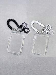 1个可扩展心形卡套钥匙扣，1/2个耐用透明证件卡套套装，带可拆卸易清洁滑动盖、钥匙圈和可拆卸挂绳/吊坠 - 重型透明卡套，带证件窗口和卡槽，适用于学校、办公室、活动 - 彩色 - 查看 15