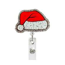 1pc Cute Christmas Decoration, Fun Badge Clip, Retractable Easy Pull Reel, Perfect Gift For Medical Staff, Nurses - Nurse Appreciation