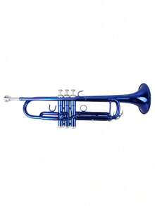 Brand New Brass Bb Trumpet + Case Student School Band Blue