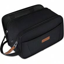 Almacenamiento deéticos Neceser Hombre Maquillaje Neceser de Viaje Impermeable Bolsa de Baño para Hombres negro - Negro - Ver 1