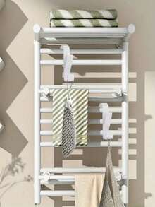 1/2/3 Pieces Of Convenient S-Shaped Hooks, Anti-Slip And Heat-Resistant Cooling Multi-Functional Clothes Hangers, No Need To Drill For Installation Of Bath Towel / Clothing / Sock Storage Accessories, Bathroom Towel Hook - Easy-To-Install Cooling Track Clamp, Used For Heating Towels