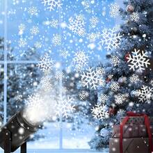 1 قطعة مصباح عارض ثلج LED | مصباح جو ثلجي دوار يعمل بالطاقة USB - يعمل بالطاقة USB، مصدر إضاءة LED عالي الدقة مدمج، يعرض رقائق ثلج شفافة على الجدران والأسقف، مما يخلق تأثير "رقائق الثلج" الحالم، مناسب لعيد الميلاد، محاكاة الثلج الشتوي، الحفلات، مصباح ذكي