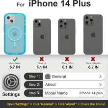 适用于 iPhone 16/15/14/13/12/11 系列透明手机壳，兼容 MagSafe，三层磁性充电盒，iPhone 16 Pro Max 重型防震防摔手机壳，适用于圣诞节、生日、新年礼物、冬季、送给家人、朋友、生日、女朋友、男朋友的礼物 - 藍色 - 查看 9