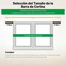 LENGSIDA Barra de Cortina Telescópica de Metal, 81-120 cm, Cortinero para Ventanas con Soportes, Color Oro (1.2M) - 2 millones - Ver 6