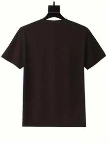 Mom, My Paradise, I Love You And Miss You, Women's Graphic T-Shirt, Short Sleeve Cotton T-Shirt, Stylish Crew Neck For Everyday Wear And Comfortable Loose Fit For Activities. - 黑色 - 查看 3