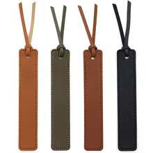 Laser Engraved Leather Bookmarks, Mini Portable Page Markers For Notebooks, Leather Bookmarks + Page Clips - Leather Tassel Bookmark - View 6