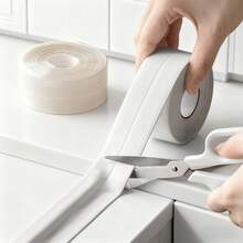 Bathroom And Kitchen Sealing Tape Sealing Strips, Self-Adhesive Bathtub And Wall Sealing Tape, Shower Tile Waterproof Sealing Tape, Suitable For Home Modification DIY, Suitable For Bathroom, Kitchen, Bathtub, Sink And Toilet Edge - White - View 6