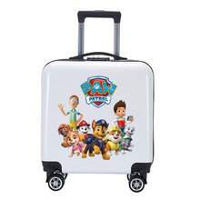 Paw Patrol Valise à roulettes édition équipe Wangwang, dessin animé, pour hommes et femmes, 18-20 pouces, roues universelles, grande capacité, sac de voyage à roulettes pour étudiants