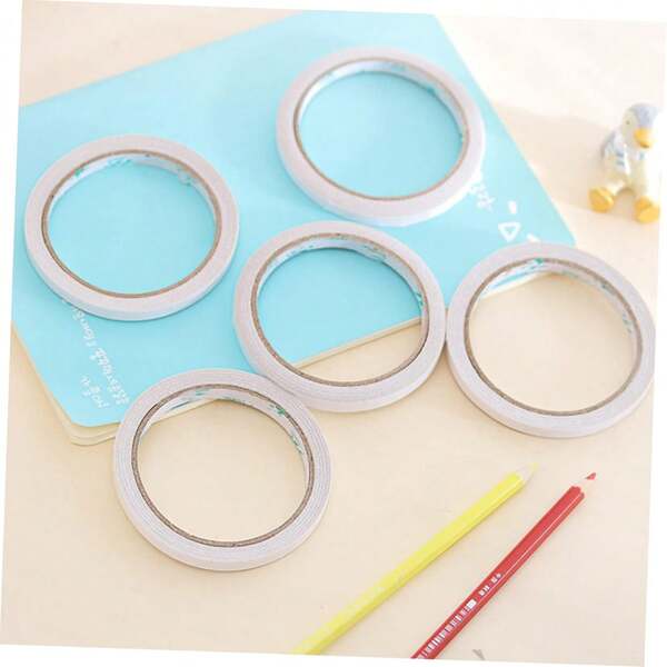 Hochviskoser doppelseitiger Klebeband, für Büro/Studenten, hinterlässt keine Rückstände, hochviskoser heißschmelzender doppelseitiger Klebeband, weißer reißfester doppelseitiger Klebeband für Studenten, transparent, Bürobedarf, 5mm/10mm/20mm/30mm