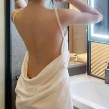 女士浴巾 女士淋浴可调节水疗浴袍 浴袍、吊带、睡袍 - 彩色 - 查看 5
