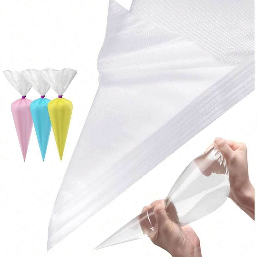 Disposable Piping Bags For Baking Decoration (100-Pack) - 透明的 - 查看 1