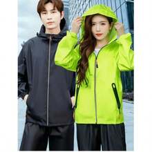 Waterproof Rain Jacket] Waterproof Lightweight Hooded Windbreaker - Women's Packable Active Outdoor Raincoat Jacket
