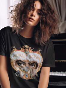 Michael Jackson | Official Band T-Shirt | Dangerous | SHIPPED IN 24 HOURS - Black - View 2