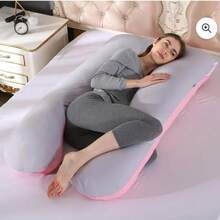 Pregnancy & Nursing Pillows - Pink With Gray - View 2