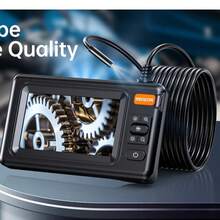 Endoscope Camera With Light - IP67 Waterproof Borescope Camera With 8 Adjustable LED Lights | 4.3" LCD Screen Borescope | HD 1080P Inspection Camera With 16.5ft Semi-Rigid Cord Tools For Men