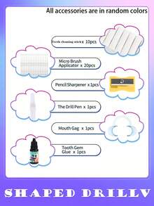 Kit de joias dentais HIP-POP da moda, joias dentais DIY com cristais brilhantes, kit inicial de decoração de joias dentais, kit de joias dentais para homens