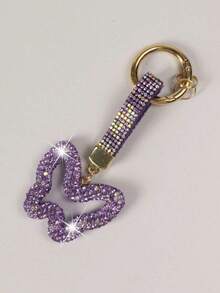 YITUMU Portachiavi di lusso con farfalla di strass - ciondolo scintillante per chiavi di auto, decorazione per borse