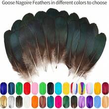 FeelfunFeather 120pcs Navy Blue Goose Feathers 6-8 Inch 15-20cm Decorative Natural Goose Nagoire Bulk Crafts Cosplay Wedding Party Halloween Home Decoration - TỰ NHIÊN - Xem 3