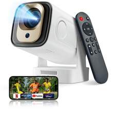 Auto Focus&1080P Mini Smart Projector With 4K Support, Portable Projector With Wifi And Bluetooth, 5W Speaker, Built In Apps, Voice Control, Outdoor Movie Projector/A 100-Inch Screen Does Not Include A Projector - 查看 1