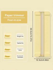 4-In-1 Paper Cutter Set, Creative Mini Multi-Functional Trimmer With 4 Blades For Students, Cutting Photos, Documents, Crafts,Back To School,School Supplies