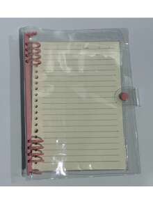 120 pagine A5 Quaderno in morbida pelle trasparente ad alta capacità, pagine interne a righe, bordi perforati, rilegatura a spirale rimovibile, design impermeabile - ideale per forniture d'ufficio quotidiane e stile minimalista, regalo perfetto per gli amanti della musica, quaderno per musica | quaderno minimalista | quaderno impermeabile, per forniture scolastiche, ritorno a scuola