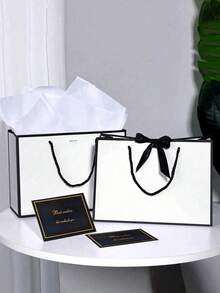 1/2/3 Stücke, große Papier-Geschenktüten, inklusive Seidenpapier und Grußkarten, Valentinstag Geschenktüten, tragbare Geschenktüten mit Griffen, geeignet für Brautjungfern, Geburtstage, Valentinstag, Hochzeitsfeiern, Abschlussfeiern, Muttertag