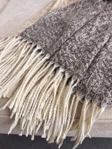 1 pieza Chal de mujer elegante de estilo bohemio con patrón de cachemira imitada con borlas, estilo unisex cálido de invierno para el cuello, suave y cómodo, para uso diario y salidas, así como para regalos de Navidad.