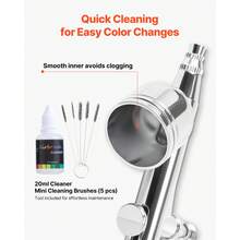 Airbrush Kit, 1/6 HP, Air Brush Kit With Air Compressor And Tank, 3 Dual-Action Professional Airbrushes With 3 Tips, Hose, Acrylic Paint, 2 Fans, For Cake Decorating, Model Painting, Nail Art - Xem 6