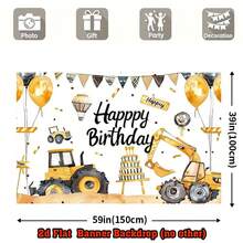 1 Bộ banner trang trí sinh nhật chủ đề máy kéo, phông nền hình máy xúc đồ chơi, banner trang trí bánh kem hình đồ chơi, thích hợp cho tiệc sinh nhật, studio chụp ảnh, phông nền trang trí sinh nhật. - Nhiều màu - Xem 14