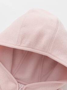 Balabala Tween Girl Fleece Jacket, Autumn Winter Warm Coat For Boys & Girls, Stylish & Cozy - Pink - View 3