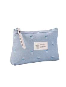 1 szt. Wodoodporna kosmetyczka, woreczek do przechowywania z kwiatowym nadrukiem, kosmetyczka podróżna, kosmetyczka, śliczna kosmetyczka, kosmetyczka podróżna, kosmetyczka, torba do przechowywania kosmetyków, duża pojemność, przenośna torba do przechowywania, mała kosmetyczka na prezent dla kobiet, torba do przechowywania, kosmetyczka podróżna, kosmetyczka